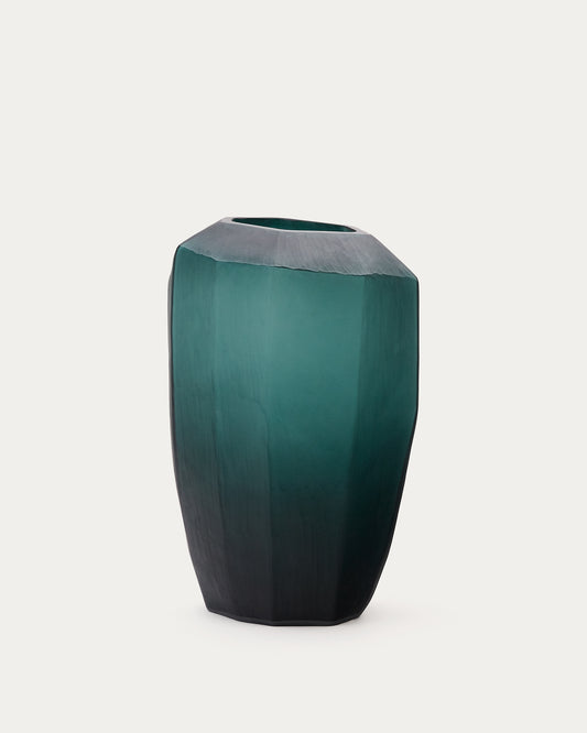 Vase en verre Geonix de couleur verte 45,5 cm