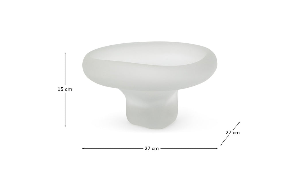 Centre de table Ondaro en verre dépoli 15 cm