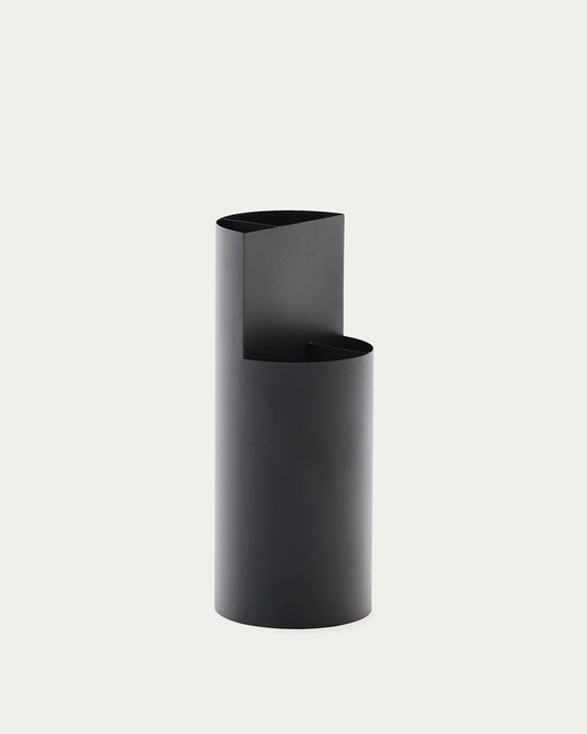 Petit porte-parapluie Atin en métal gris