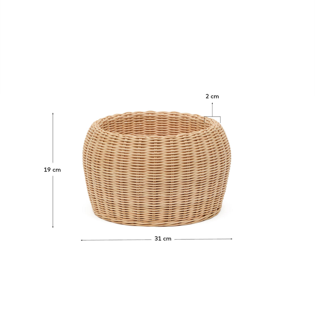 Vase en rotin Zilna 19 cm