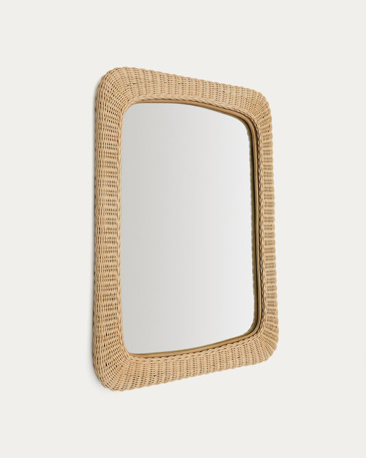 Miroir en rotin Zilna 58 x 79 cm