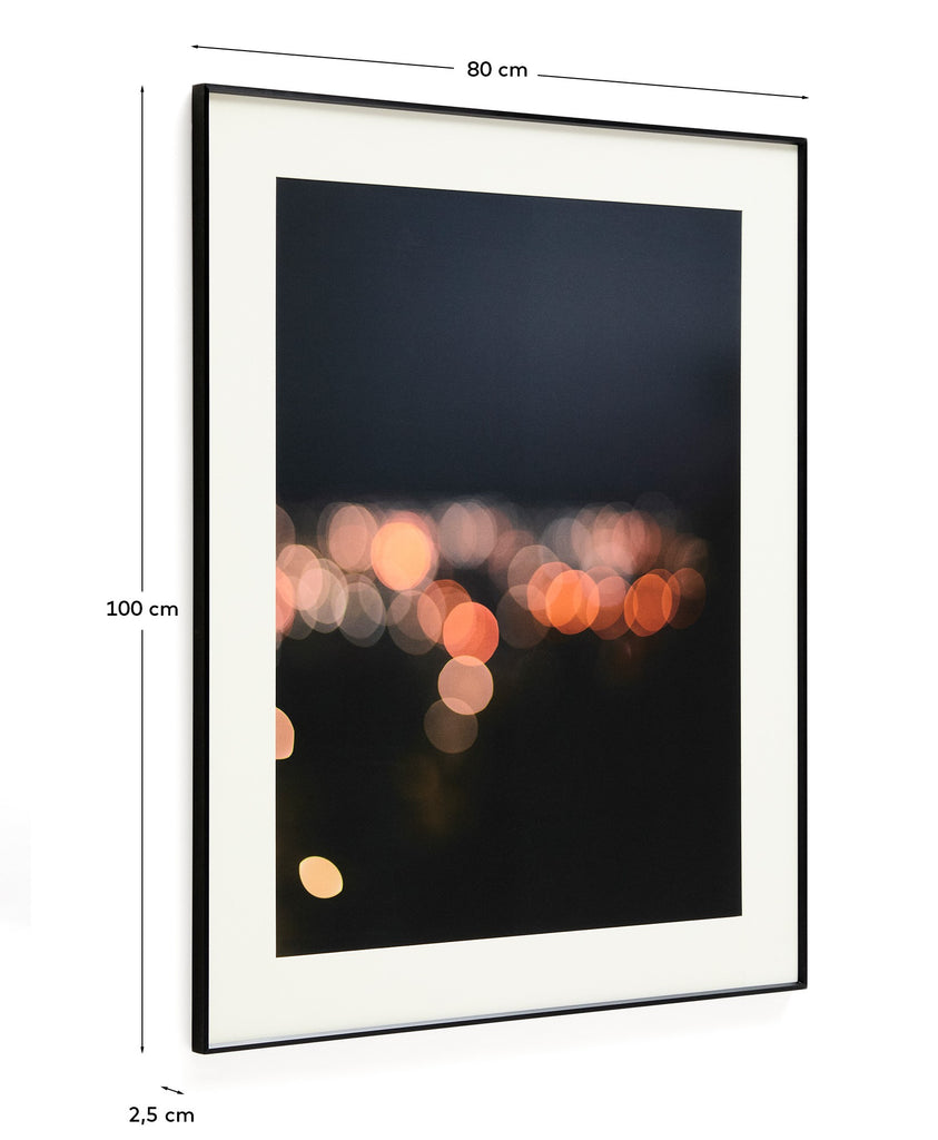 Tableau Zavira photographie des lumières de Barcelone 80 x 100 cm