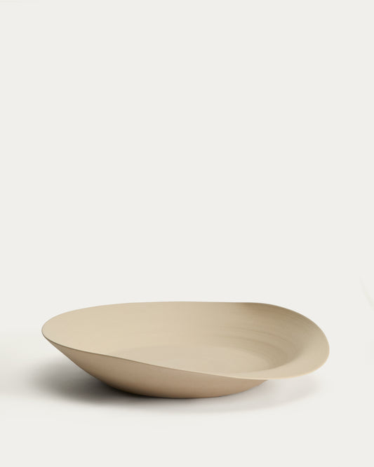 Centre de table Ebenor en céramique beige Ø50 cm