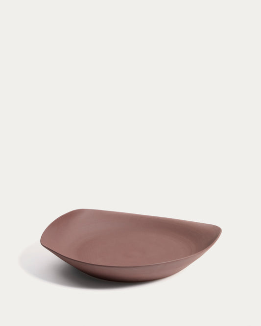 Centre de table Ebenor en céramique marron chocolat Ø 40 cm