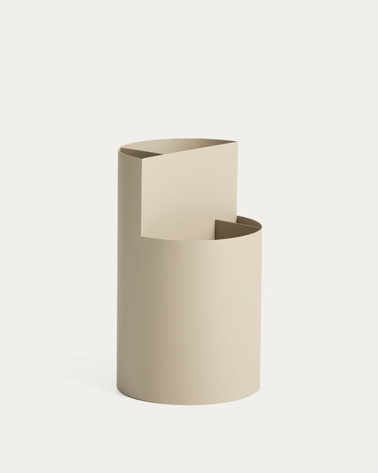 Grand porte-parapluie Atin en métal beige