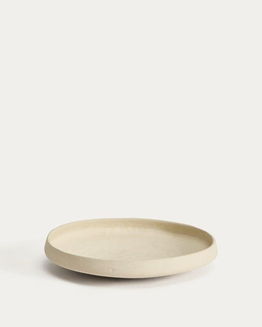 Centre de table Mireni en papier mâché beige Ø 29 cm
