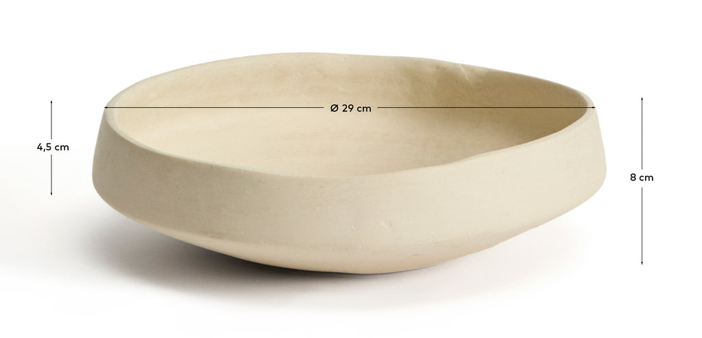 Centre de table Mireni en papier mâché beige Ø 29 cm