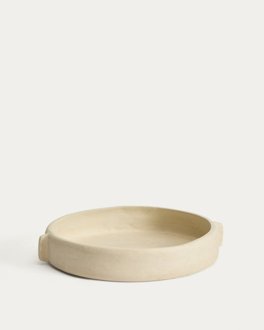 Centre de table Mireni en papier mâché beige Ø 31 cm