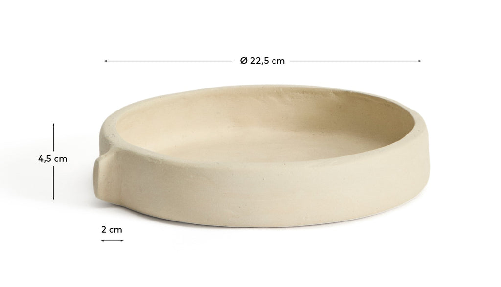 Centre de table Mireni en papier mâché beige Ø 22,5 cm