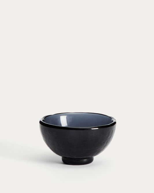 Petit bol Sileia en verre recyclé bleu