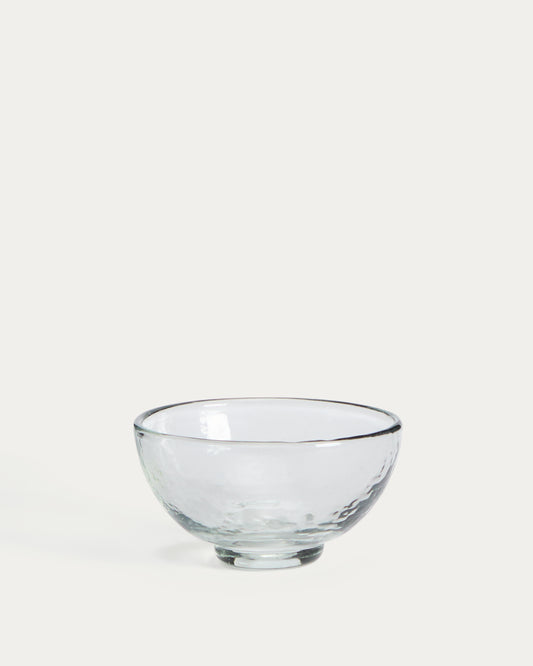 Petit bol Sileia en verre recyclé transparent