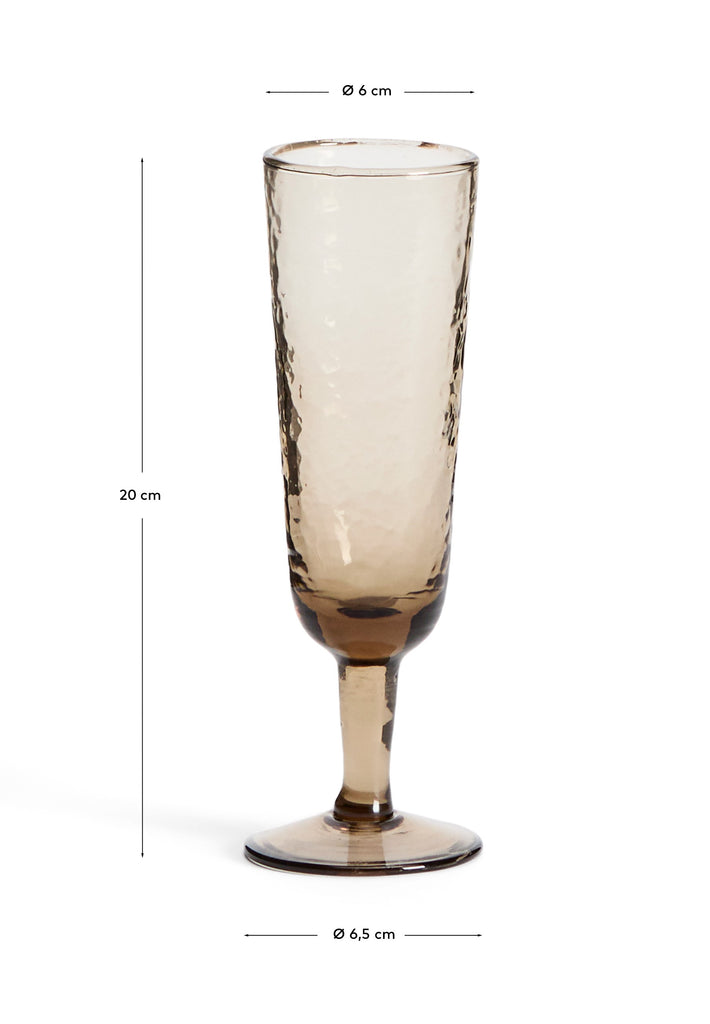 Verre à vin Sileia en verre recyclé marron