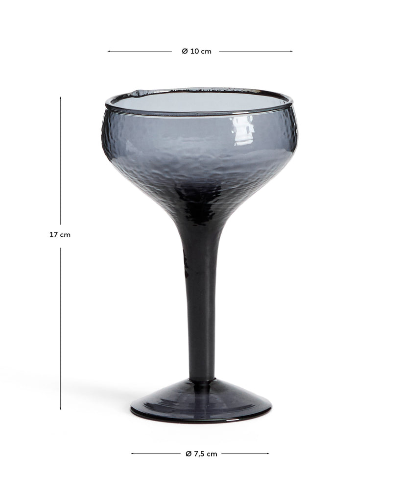 Verre à vin Sileia en verre recyclé bleu