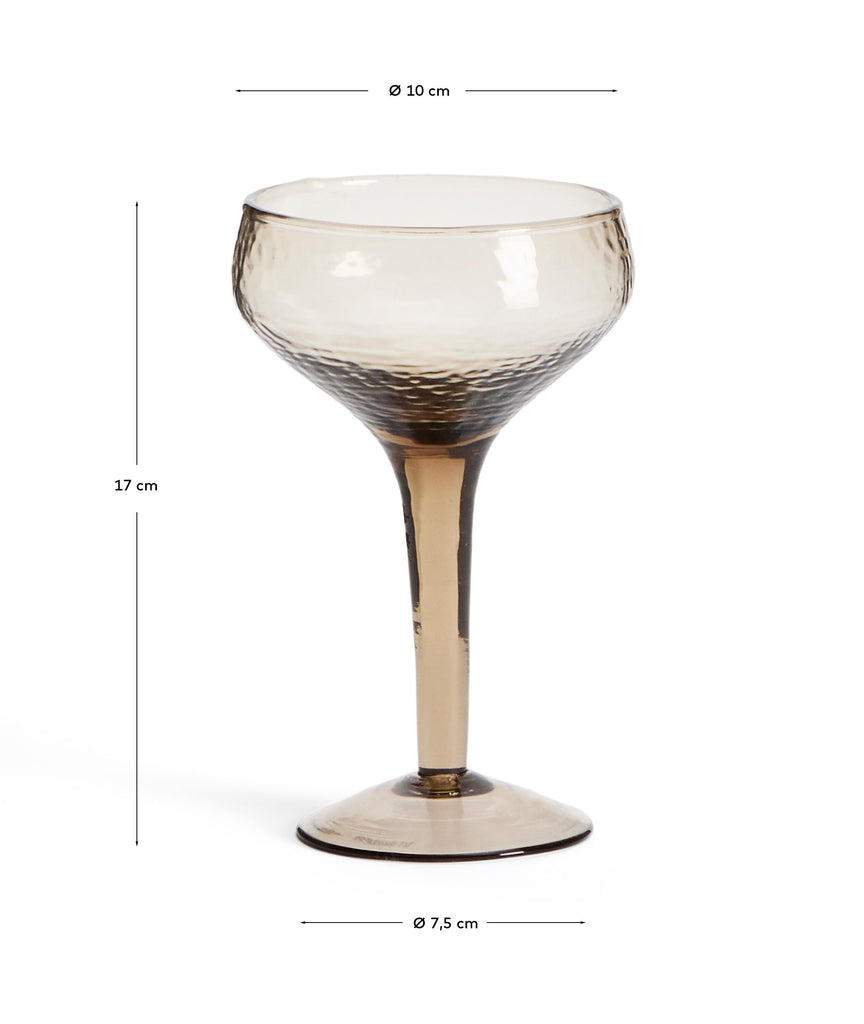 Verre à vin Sileia en verre recyclé marron