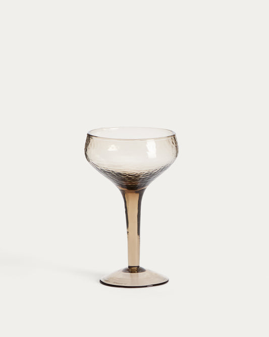 Verre à vin Sileia en verre recyclé marron