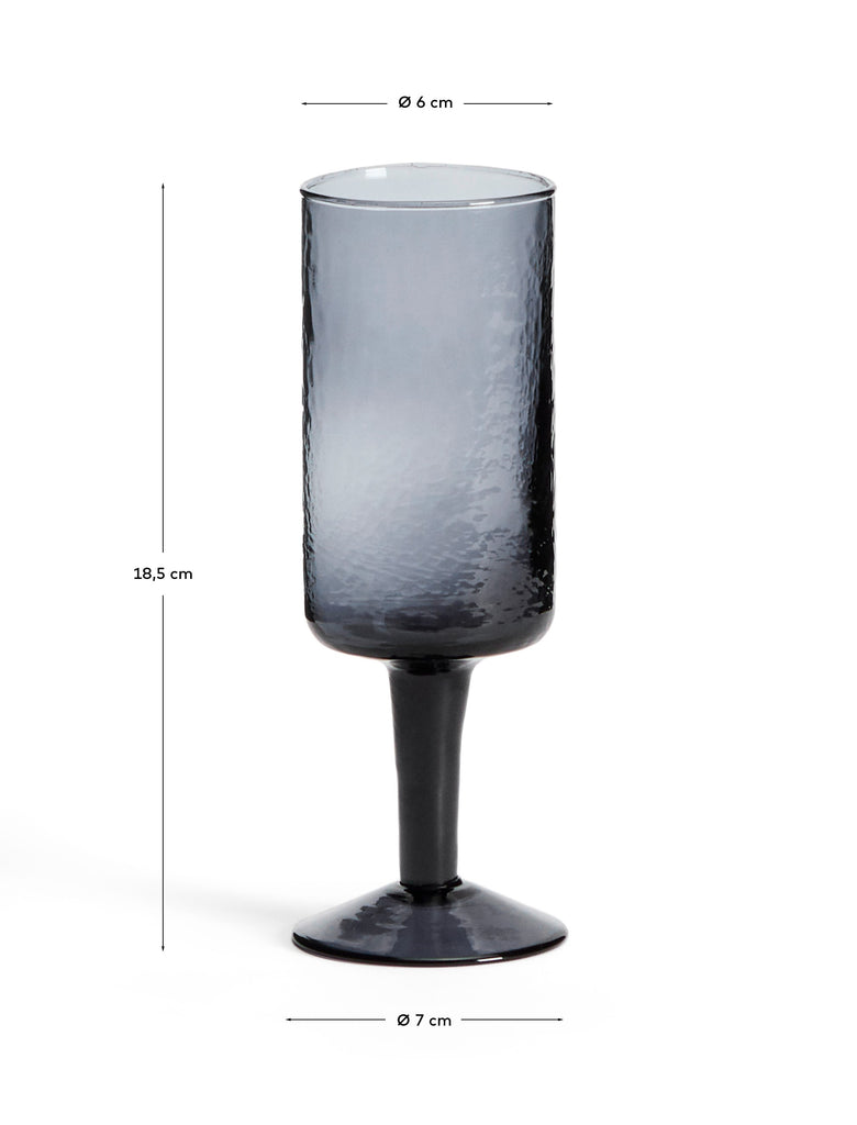 Verre à vin Obila en verre recyclé bleu