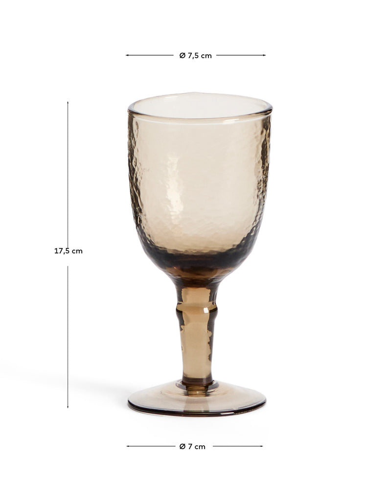 Verre à vin Vinea en verre recyclé marron