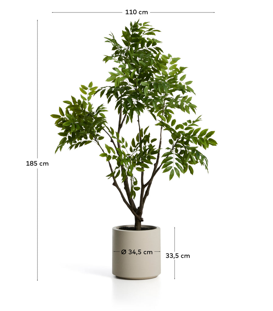 Arbre artificiel Rhus avec pot blanc 185 cm