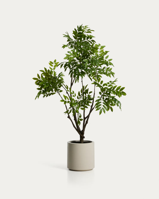 Arbre artificiel Rhus avec pot blanc 185 cm