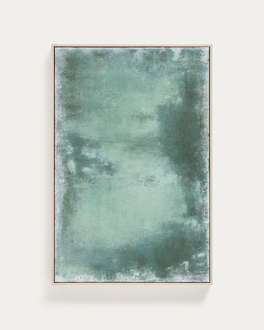Tableau abstrait Selnar vert 60 x 90 cm