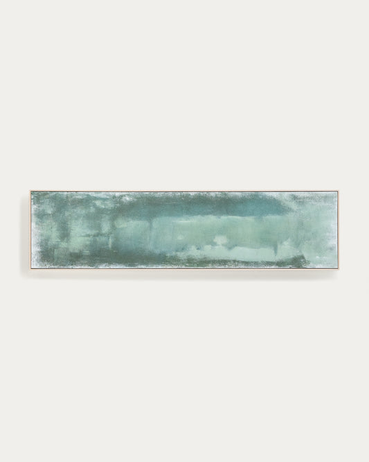 Tableau abstrait Selnar vert 182 x 47 cm