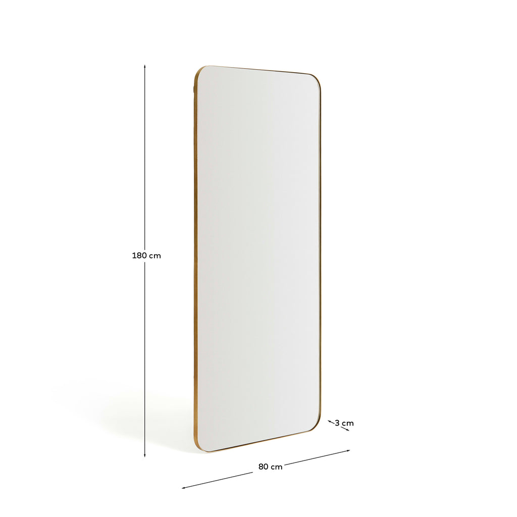 Miroir Marco en métal doré 80 x 180 cm