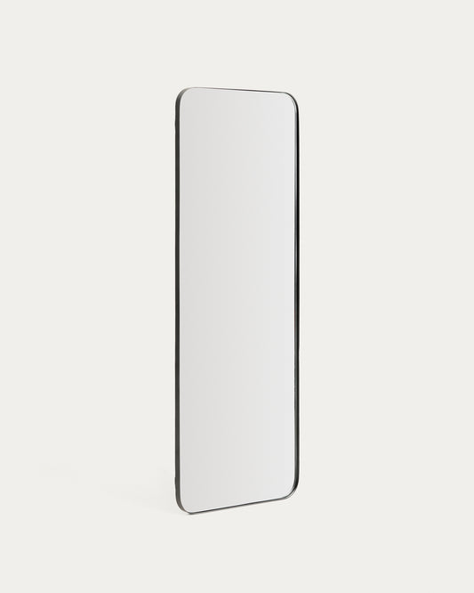 Miroir Marco en métal noir 30 x 100 cm