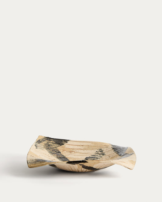Centre de table Dirva en céramique marron Ø 38 cm