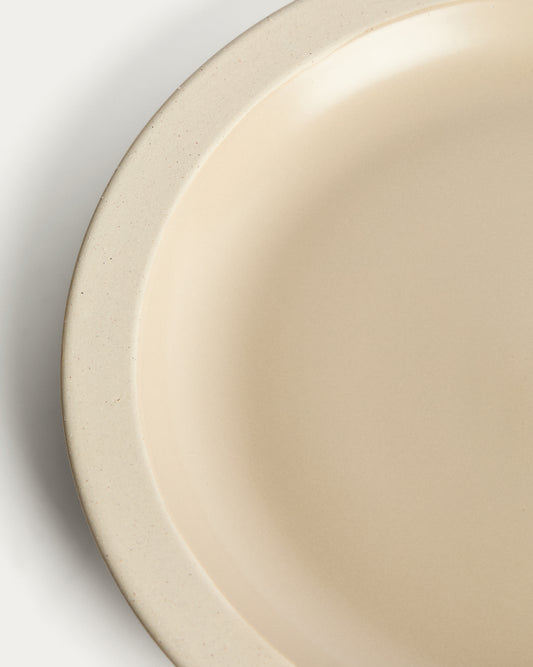 Assiette Doren en céramique beige