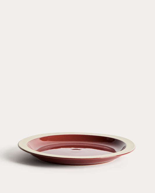 Assiette Doren en céramique grenat
