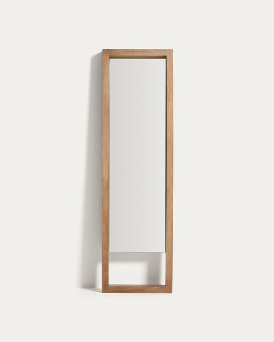 Miroir sur pied Vatro en bois de manguier ton naturel 52 x 181 cm FSC 100 %