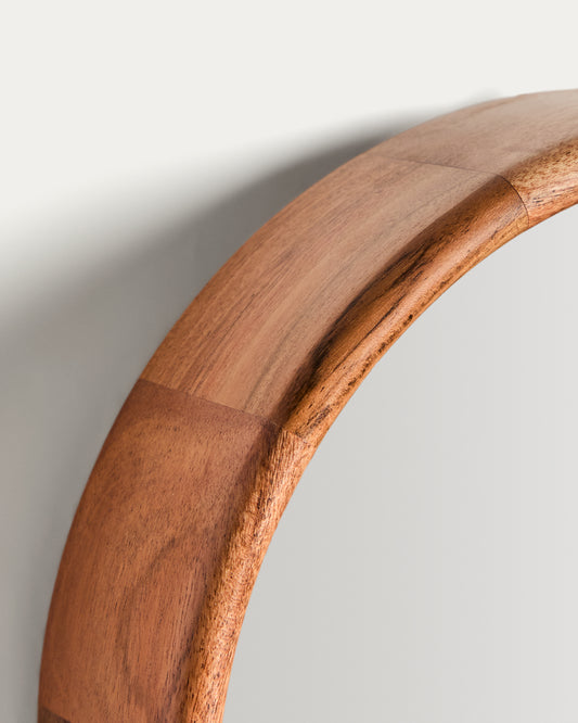 Miroir Berale en bois d’acacia Ø 30,5 cm