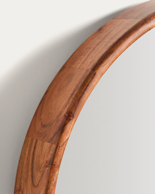 Miroir Berale en bois d’acacia Ø 49,5 cm