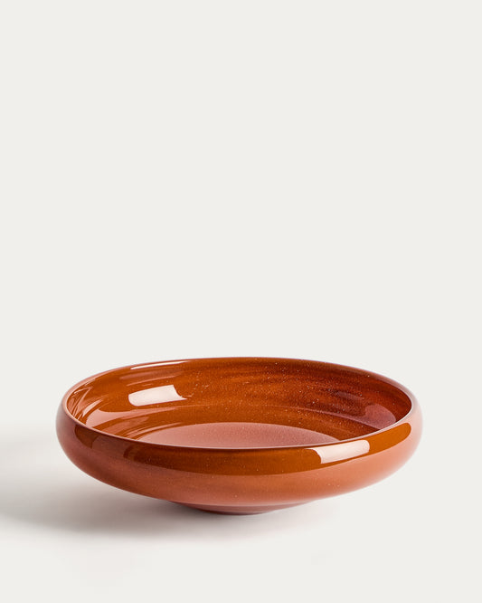 Centre de table Denuo en verre rouge Ø 34 cm