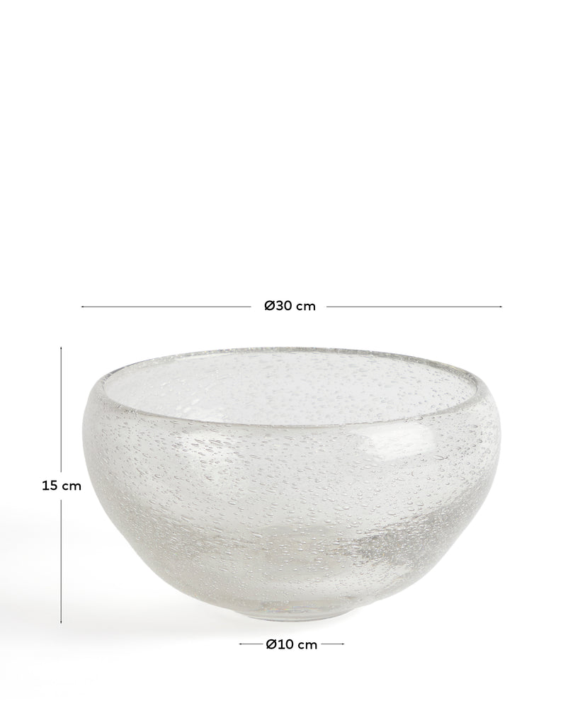 Centre de table Sirau en verre transparent Ø 29,8 cm