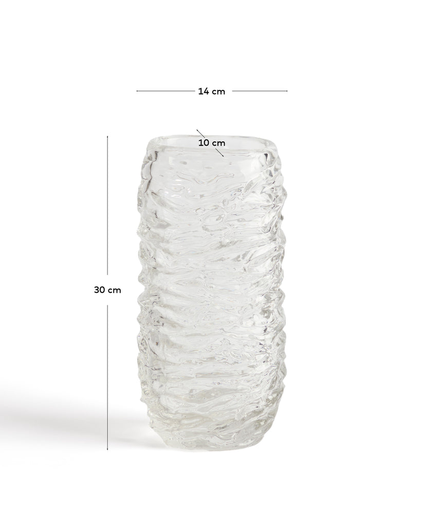 Vase Vorma en verre transparent 29,5 cm