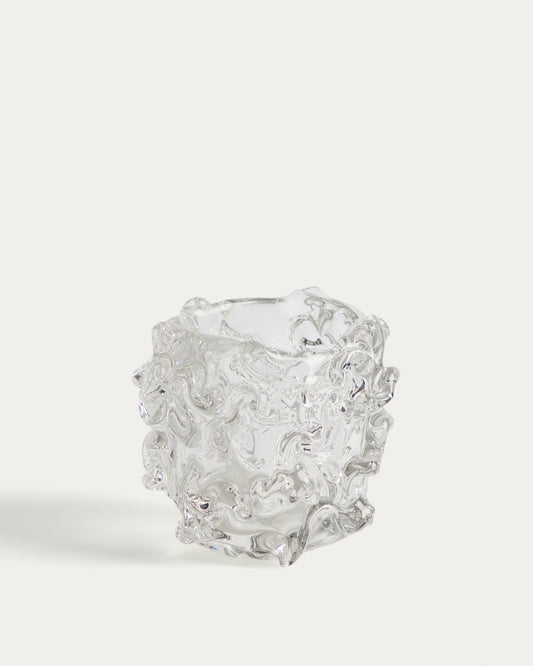 Centre de table Vorma en verre transparent Ø 17,5 cm