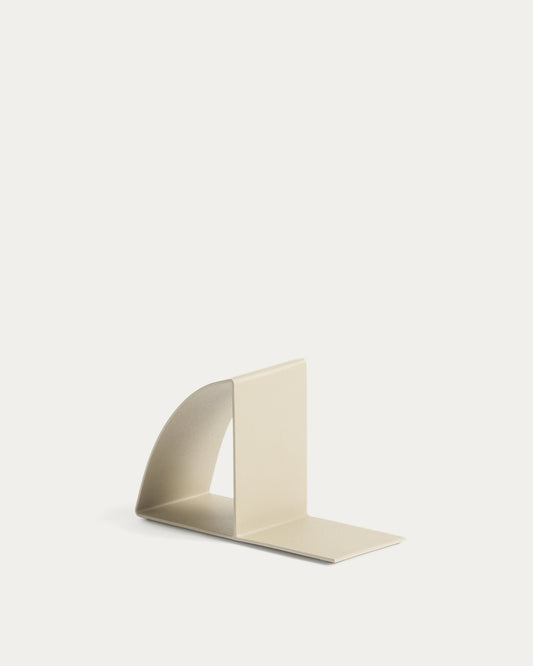 Serre-livres Mistra en métal beige