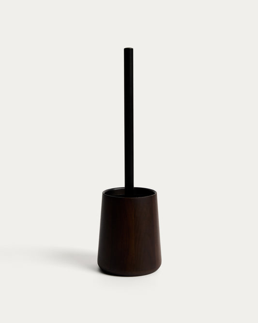 Brosse de toilette Eide en bois d'hévéa foncé FSC 100 %