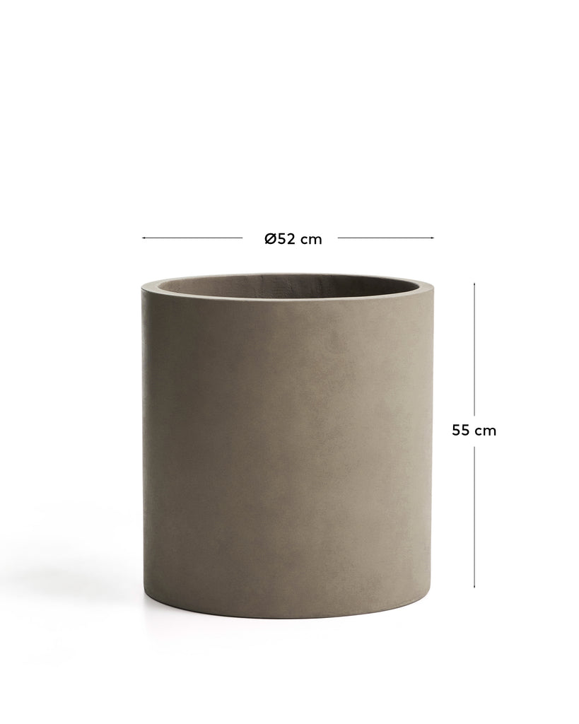 Cache-pot Aiguablava en ciment gris Ø 52 cm