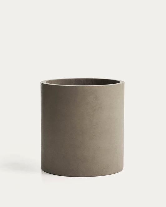 Cache-pot Aiguablava en ciment gris Ø 52 cm