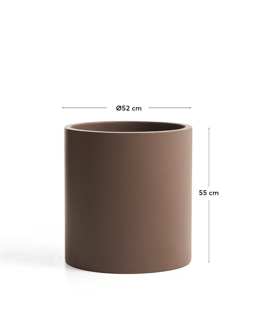 Cache-pot Aiguablava en ciment marron Ø 52 cm