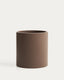 Cache-pot Aiguablava en ciment marron Ø 52 cm