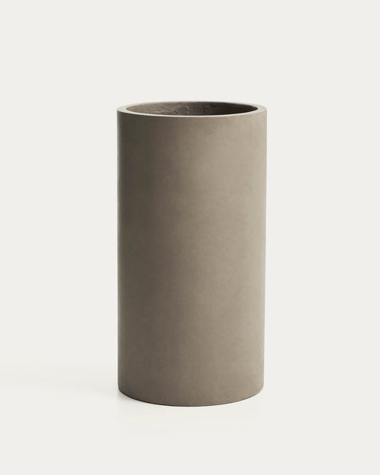 Cache-pot Aiguablava en ciment gris Ø 42 cm
