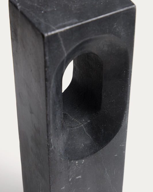 Sculpture Tesh en marbre gris foncé 36 cm