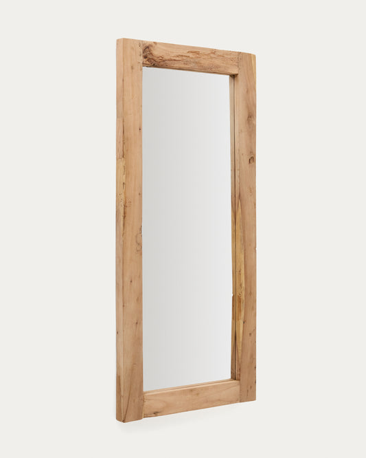Miroir Maden en bois avec finition naturelle 80 x 180 cm