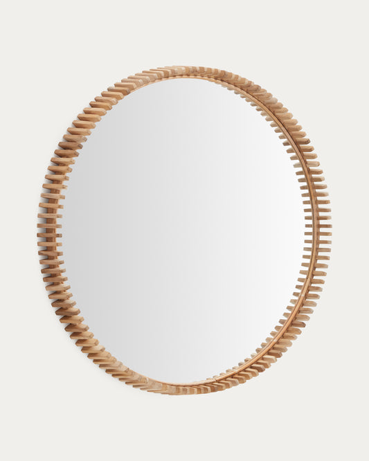 Miroir Polke en teck Ø 100 cm