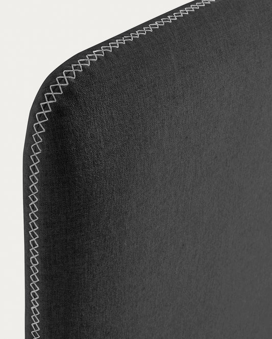 Tête de lit déhoussable Dyla noire pour lit de 90 cm FSC Mix Credit