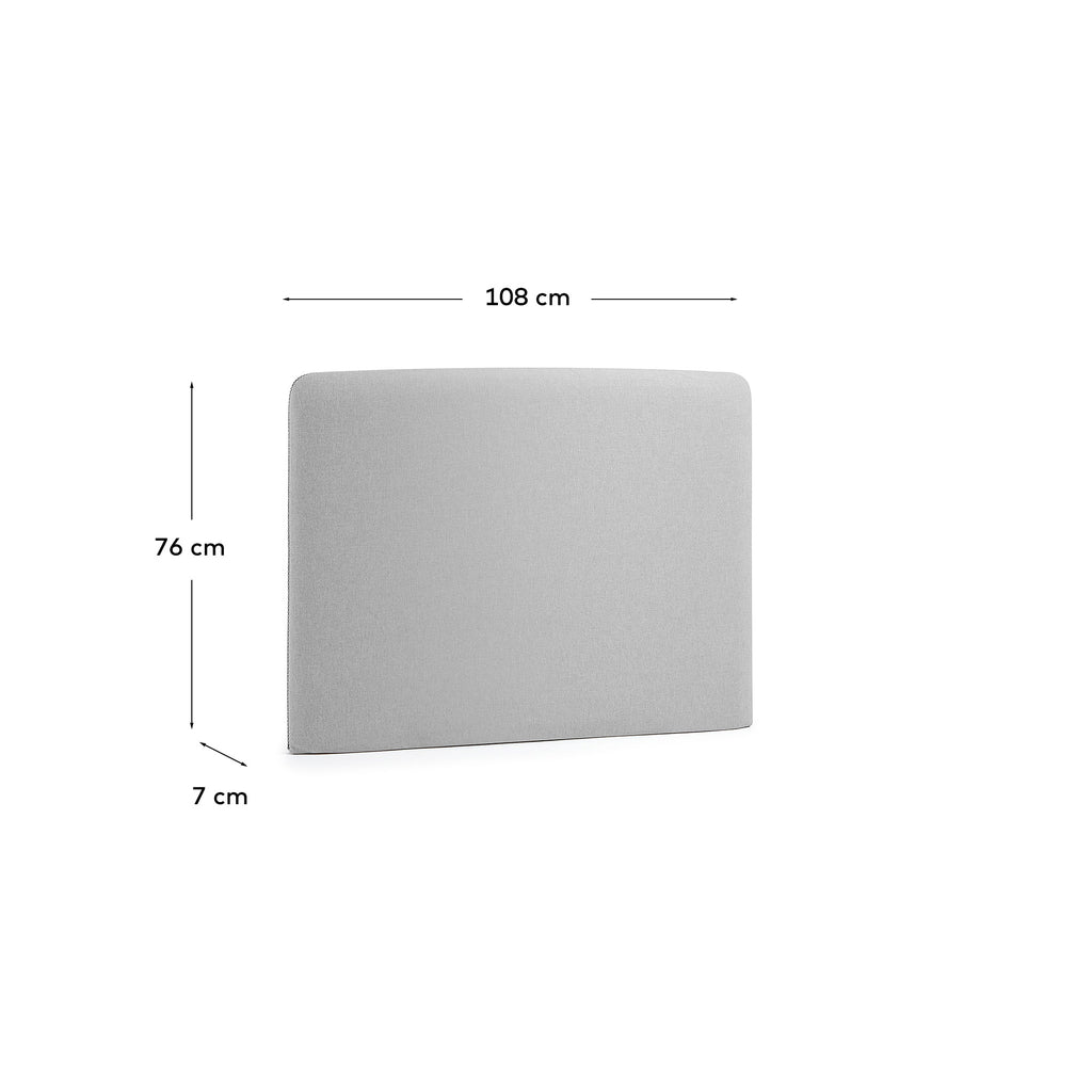 Tête de lit déhoussable Dyla grise pour lit de 90 cm FSC Mix Credit