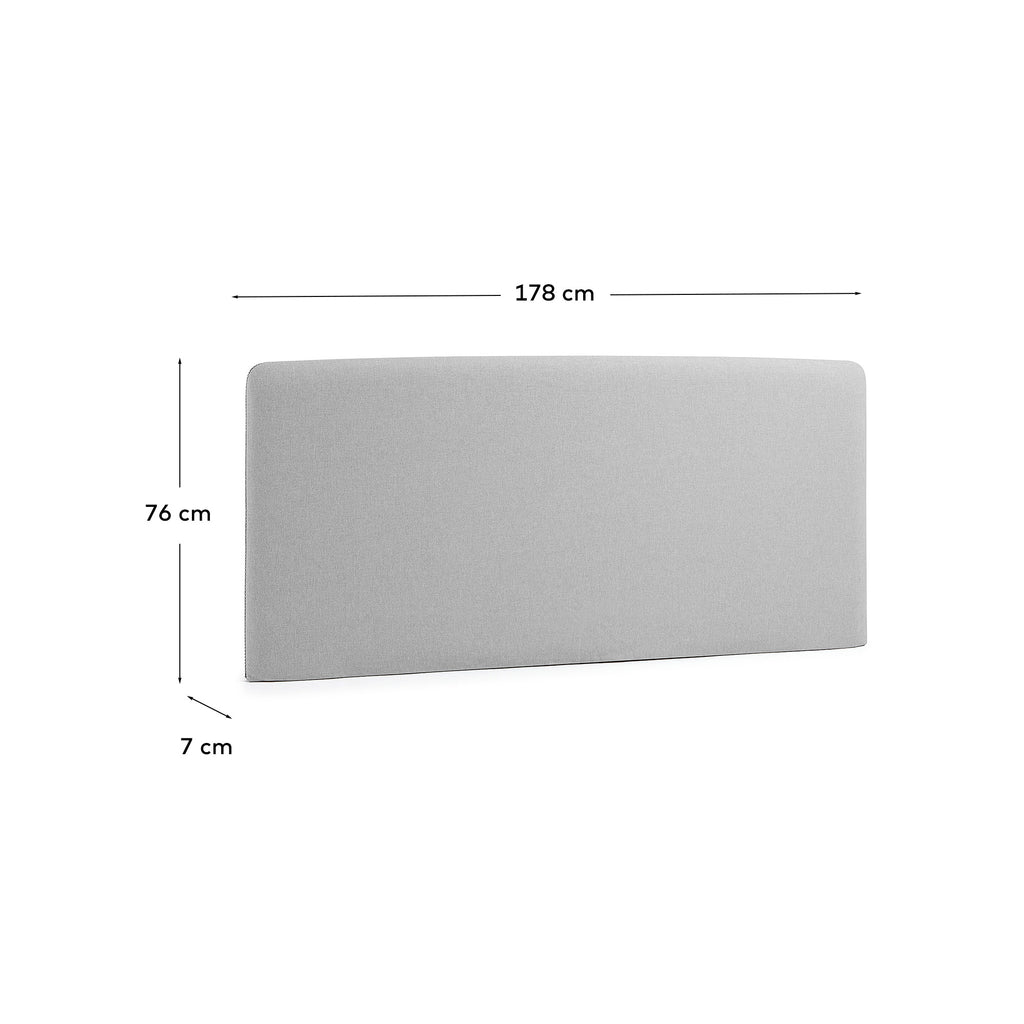 Tête de lit Dyla déhoussable grise pour lit jusqu’à 160 cm